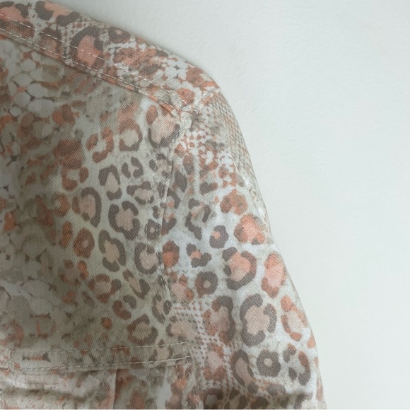 NINE WEST Pink Leopard Print Denim Jacket - Picture 3 of 8